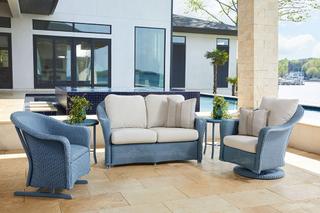 Lloyd Flanders Reflections Wicker Cushion Outdoor Lounge Set