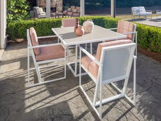 Lloyd Flanders Summit Aluminum Outdoor Patio Dining Set