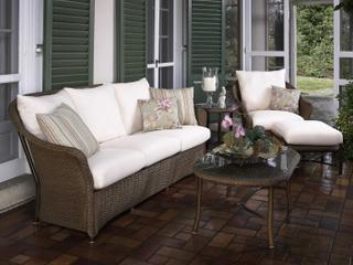 Lloyd Flanders Weekend Retreat Wicker Cushion Patio Lounge Set