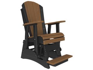 LuxCraft Recycled Plastic Adirondack Counter Glider Chair
