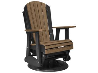 LuxCraft Recycled Plastic Adirondack Swivel Glider Chair