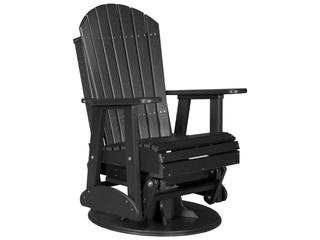LuxCraft Recycled Plastic Adirondack Swivel Glider Chair