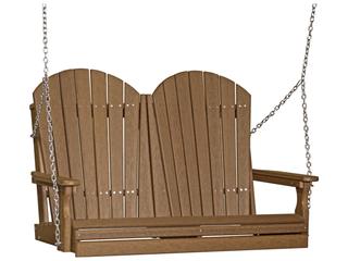 LuxCraft Recycled Plastic 4' Adirondack Outdoor Swing