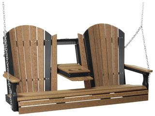 LuxCraft Recycled Plastic 5' Adirondack Outdoor Patio Swing