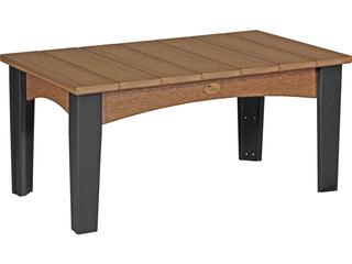 LuxCraft Recycled Plastic Rectangular Island Outdoor Coffee Table