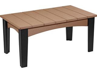 LuxCraft Recycled Plastic Rectangular Island Outdoor Coffee Table