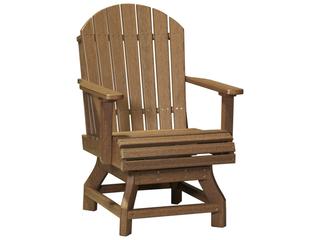 LuxCraft Recycled Plastic Adirondack Swivel Dining Height Chair