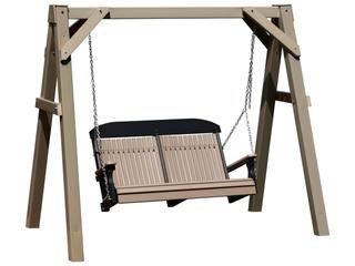 LuxCraft A-Frame Vinyl Patio Swing Stand - Clay