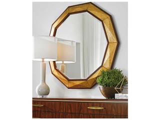 Lexington Take Five Hand Burnished Gold Leaf Wall Mirror
