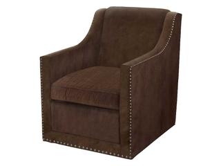 Lexington Upholstery Swivel Fabric Accent Chair