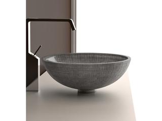 Maestro BathZaffirina Glass Vessel Sink  Silver And Black