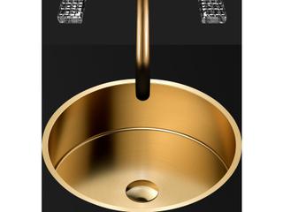Belladonna Modern Round Under-Mount Sink  Brushed Gold