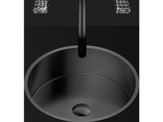 Maestro BathBelladonna Modern Round Under-Mount Sink  Gun Metal