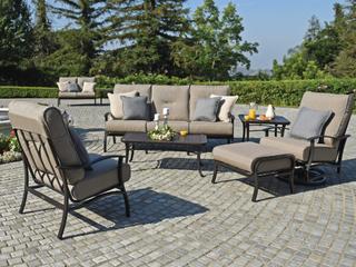 Mallin Albany Aluminum Cushion Outdoor Patio Lounge Set