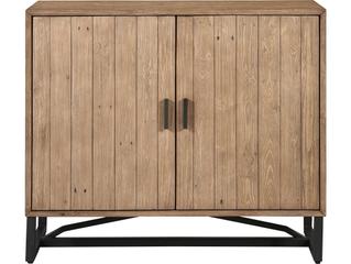 Moe's Home Sierra Natural Brown Black Pine Wood Accent Chest