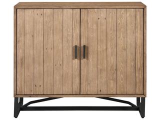 Moe's Home Sierra Natural Brown Black Pine Wood Accent Chest