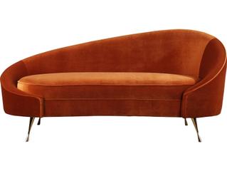 Moe's Home Abigail Orange Upholstered Loveseat