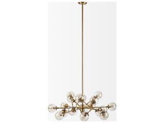 Mercana Rudyard Glass Globe and Gold Metal Chandelier