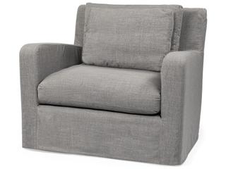 Mercana Denly III 38 X 38.25 X 34.5 Flint Gray Slipcover Upholstered Arm Chair