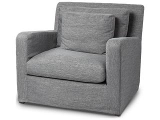 Denly III 38 X 38.25 X 34.5 Castlerock Gray Slipcover Upholstered Arm Chair
