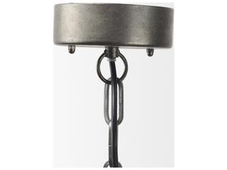 Mercana Selma White Wood Bead and Metal Chandelier