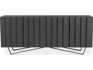 Moe's Home 71" Mango Wood Grey Sand Blasted Black Sideboard