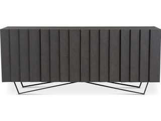Moe's Home 71" Mango Wood Grey Sand Blasted Black Sideboard