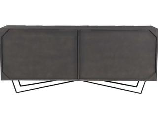 Moe's Home 71" Mango Wood Grey Sand Blasted Black Sideboard