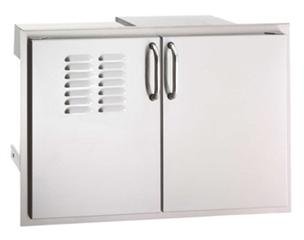 Fire Magic Select Stainless Steel Double Door Access with Dual Drawer & Trash Tray