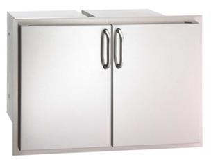 Fire Magic Select Stainless Steel Double Door Access with Dual Drawer & Trash Tray