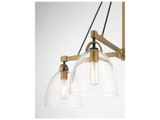 Minka Lavery Sommersby 4-Light Legacy Brass Matte Coal Dome Chandelier