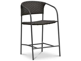 Moe's Home Outdoor Zola Brown Steel Wicker Counter Stool