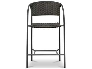 Moe's Home Outdoor Zola Brown Steel Wicker Counter Stool
