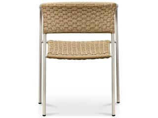 Moe's Home Outdoor Zola Natural Steel Wicker Dining Chair Set of 2