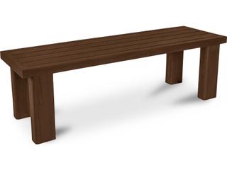 Marina Teak Wood Outdoor Dining Bench in Brown