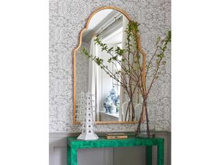 Mirror Home Antiqued Gold Leaf Arch Wall Mirror