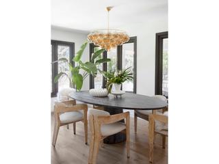 Mitzi Mimi 9-Light Aged Brass Glass Candelabra Globe Chandelier