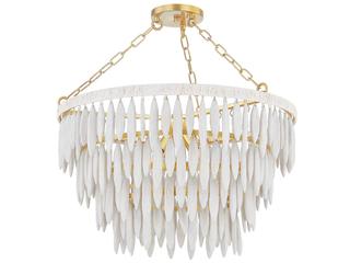 Mitzi Tiffany 4-Light Aged Brass Candelabra Chandelier