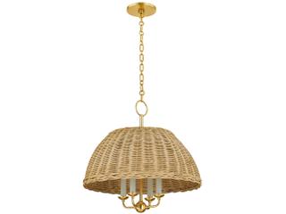 Mitzi Arwen 4-Light Aged Brass Brown Candelabra Chandelier