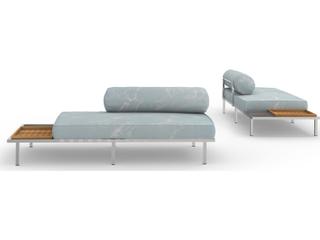 MamaGreen Albatross 316 Stainless Steel Sectional Right Hand Outdoor Patio Loveseat