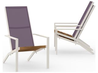MamaGreen Bondi Sling Aluminum Teak Tall Adirondack