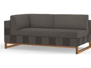 MamaGreen Ekka Wicker Cushion Right Arm Patio Loveseat