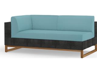 MamaGreen Ekka Wicker Cushion Right Arm Patio Loveseat
