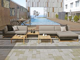 MamaGreen Ekka Wicker Cushion Right Arm Patio Loveseat