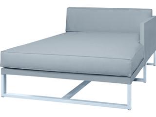 Mono Aluminum Cushion Left Arm Patio Chaise Lounge