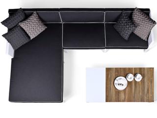 MamaGreen Mono Aluminum Cushion Sectional Outdoor Patio Lounge Set