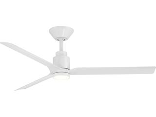 Smooth 52 Inch Ceiling Fan with Light Matte White