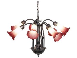 Pond Lily 7-Light Mahogany Bronze Bell Chandelier