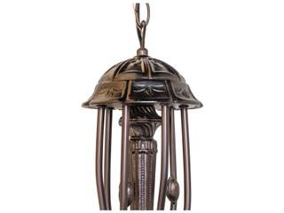 Meyda Pond Lily 7-Light Mahogany Bronze Blue Glass Bell Chandelier