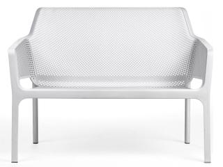 NET Resin Bianco Stackable Patio Bench
